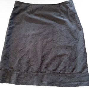 Eddie Bauer Brown 3/4 Length Cotton & Linen Skirt Women’s 16
